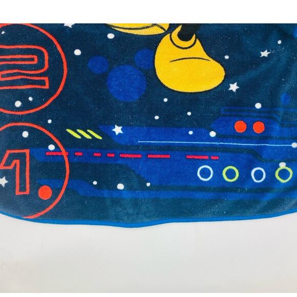 Mickey Mouse Disney Plush Fleece Kid Blanket Blast Off Rocket Space Countdown Bl - Picture 8 of 10